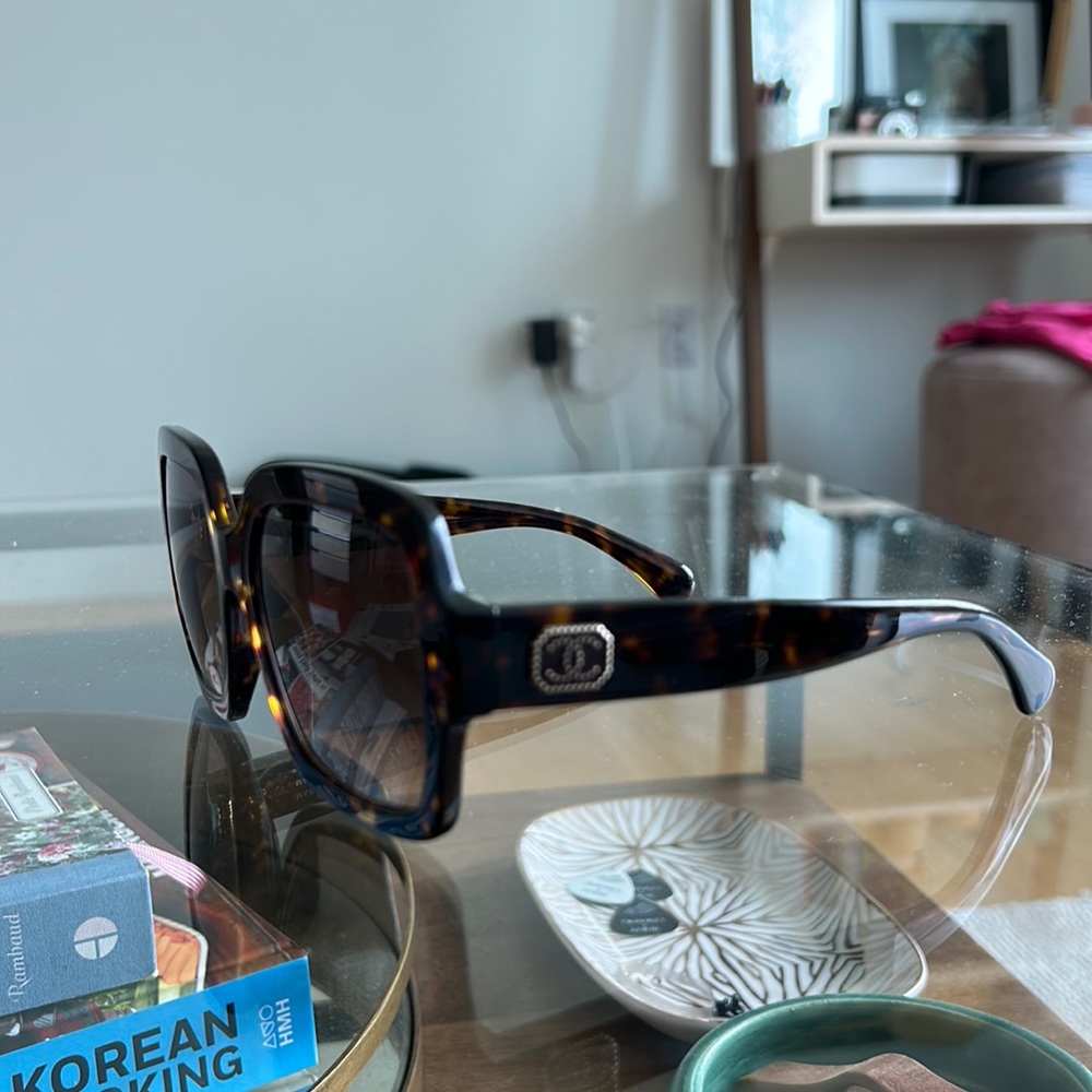 Chanel Dark Tortoise Square Sunglasses